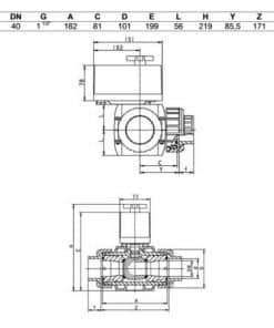 PRAHER® 3-Wege Solar Motorventil [d50]