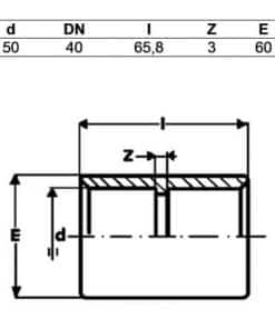 IBG® PVC Muffe [d50] schwarz
